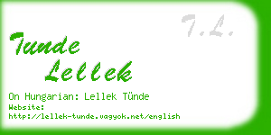 tunde lellek business card